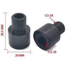 2 Pack Female 1/2-20 UNF To Male 1/2-28 UNEF Threaded Adapter Accessoriess Kit picture