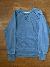 Gustin Men's Large Sweatshirt Long Sleeve Sun Faded Blue Made in California picture