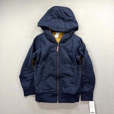 Carter's Fuzzy-Lined Hoodie Toddler Boys 6/6A Blue Long Sleeve Full Zip Jacket picture