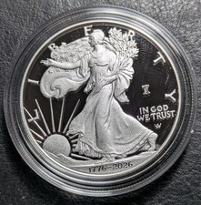 1776 - 2026 W SiIver Eagle Proof $1 250th Liberty Bell Privy First Strike picture