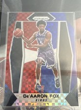 2017-18 Panini Prizm - De'Aaron Fox #24 Red White & Blue Prizm (RC) 84 picture