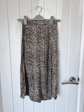 Motel Rocks Saika Leopard Print Midi Skirt Thigh Split | Size XXS picture