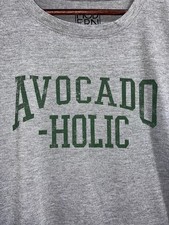 Modern Lux Avocado Holic Shirt XXL 2XL Gray Heather Graphic Tee Rayon Blend EU picture