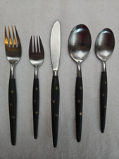 Golden Star Japan Stainless Steel Atomic Starburst Set of 5 knife forks spoons picture