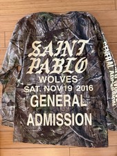 Kanye West TLOP Tour  NWOT Camo Long Sleeve Shirt Size L 2016 picture