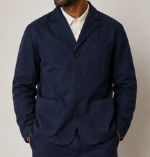 NEW Service Works Men's Large Dark Navy Moleskin Server Suit Jacket picture
