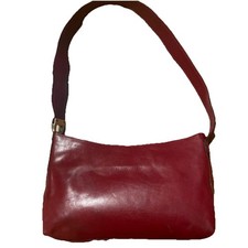 Vintage ALDO Red Leather Shoulder Bag Baguette Hobo Single Strap Y2K 90s picture