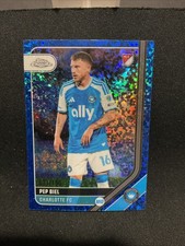 Topps Chrome MLS 2026 Pep Biel Charlotte FC Blue Mini Diamonds Refractor /150 SP picture