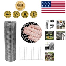Durable 12'' x 10' Galvanized Wire Mesh Roll - Versatile Chicken & Rabbit Fence picture