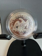 RARE 2002 1862 Confederate States of America 1 TROY oz Silver Proof Dollar picture