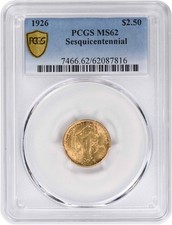 1926 Sesquicentennial $2.50 Gold MS62 PCGS picture