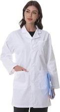 Women's Cotton Blend Professional Lab Coat, 3 Pockets, X-Small to X-Large picture
