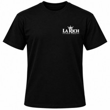 Fashion La Rich New York Men's L White Cotton Short Sleeve Logo T-Shirt picture