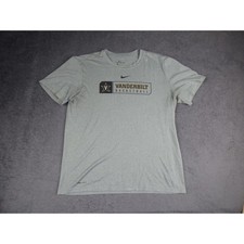 Nike Vanderbilt Basketball Dri-FIT T-Shirt Mens Large Gray Athletic Cut Tee picture