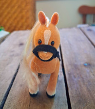 Vintage Sylvanian Families Calico Critters Flocked Pony Horse Willow&Saddle Rare picture