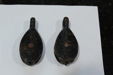Vintage Cast Iron Barn Pulley's Lot of 2 With Eyehole picture