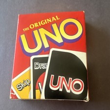 Mattel UNO Original Card Game 108 Cards (1992) Red Box 2-10 Players picture