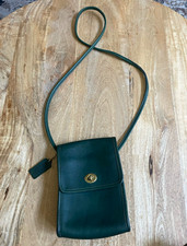 Coach Green Crossbody Bag w/ Cross-Body Strap Turn Lock Closure Gold Hardware picture