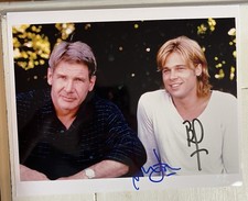 8x10 Harrison Ford Brad Pitt Signed Autograph The Devils Own Photo Dual picture