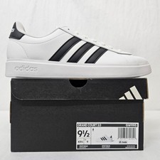 Adidas Grand Court 2.0 Tennis Sneakers GW9195 White Black Mens Size 9.5 picture