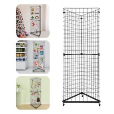 Triangle Wire Grid Display Stand With Casters, Corner Rack picture