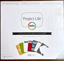 Project Life Scrapbook Kit by Becky Higgins Core Kit SLATE Edition 616 cards NIB picture