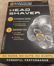 MicroTouch Titanium Rechargeable 5 Head Rotary Black Head Shaver for Men picture