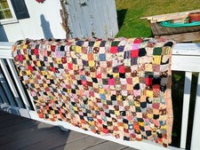 Vintage 1940s/ 50s Patchwork Quilt 50