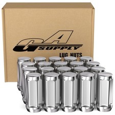 GAsupply 20pcs 1/2-20 Lug Nuts Long, 1/2 x20 Chrome Lug nut Closed End Bulge Aco picture