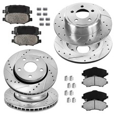 11.89 Front 12.44 Rear Drilled Slotted Brake Kit 2007-2018 Jeep Wrangler JK picture