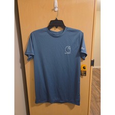 Carhartt Force Sun Defender Mens Large Blue Short Sleeve Graphic T-Shirt NWT picture