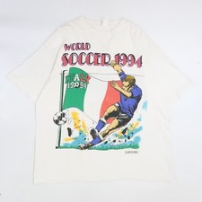 Vintage Italy 1994 World Cup Soccer Football T-Shirt Size Large FIFA picture