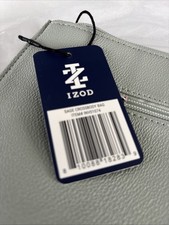 IZOD Sage Green Crossbody Handbag Faux Leather Adjustable Strap NWT Dust Bag picture