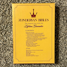 Vintage 1961 ZONDERVAN IMPERIAL BIBLE KJV Calfskin Near-Mint W/ Box Rare picture