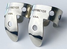 Hoffmeyer Picks National style Oval 8 sound nickel-silver finger picks CUSTOM picture