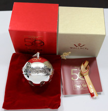 Wallace Annual Silver Plated Sleigh Bell Ornament 2020, 50th Edition *NO RINGER* picture