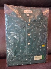 2026 Masters Tournament Peter Millar Green Icons Print XL Men’s Golf Polo picture