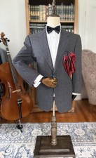 LNWOT BEAUTIFUL Classic Gray Nailhead 100% Wool Brioni Sport Coat 40S US/50S IT picture
