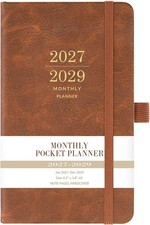 20272029 Monthly Pocket Planner  JAN 2027  DEC 2029, 3 Year Calendar, Faux Le... picture