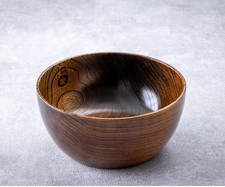 Yamanaka Lacquerware Cereal Bowl  Zelkova Wood Brown Handcrafted Made  Japan New picture