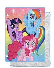 Northwest Hasbro My Little Pony Rainbow Surprise 60 X 80 Blanket With Sherpa picture