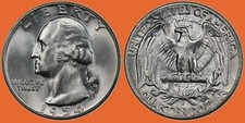 1954 D Washington Quarter ~ GEM BU UNC Uncirculated MS ~ 90% Silver 25c US Coin picture