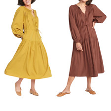 Old Navy Womens Waist-Defined Long-Sleeve Midi Dress PS, XS, M, L, XXL, 2X picture