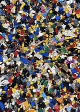 50 PIECES LEGO PARTS BULK LOT Parts Minifigures Torsos Heads Legs picture