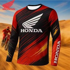 Custom Nam Honda Racing Team Black Red 3D Men's Long Sleeve Shirt S-5XL picture