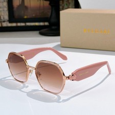 BVLGARI BV9029B Square Sunglasses Pink Frame Brown Gradient Lens 58-17-143 picture