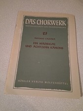 DAS CHORWERK 25 Ein Madrigal Und Achtzehn Kanons 1933 picture