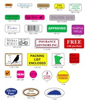 1000 Custom Labels, Printed Small Rectangle Round Square Oval Business Stickers picture