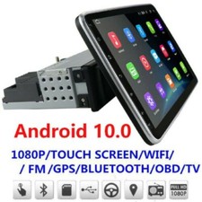 Single 1 DIN Rotatable 10.1inch Android Touch Screen Car Stereo Radio GPS Wifi picture