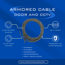 Flexible Steel Armored Cable Conduit, 50', CCTV, Door Contacts, Security picture